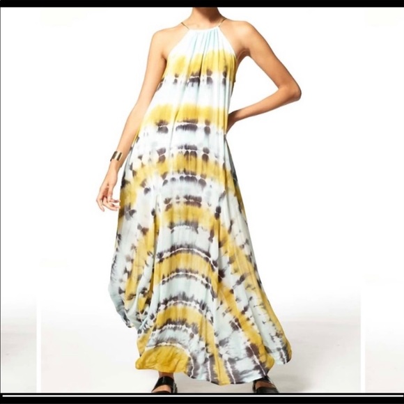 Young Fabulous and Broke Elie Trapeze Maxi Dress in Olive Harmony. - Picture 2 of 6